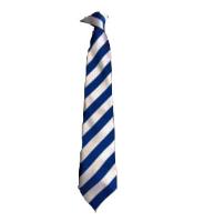 Framwellgate School Durham NAVY stripe clip on Tie (FOR YRS 7-9)