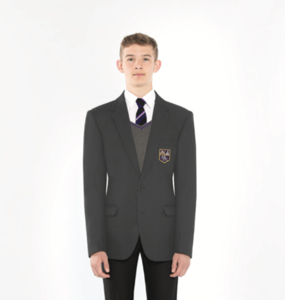 Monkwearmouth Academy Grey and Purple Bespoke Jumper : Michael Sehgal and  Sons Ltd , Buy School Uniform for Boys and Girls