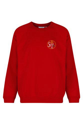 St Teresa's Primary Red School Sweatshirt with Logo