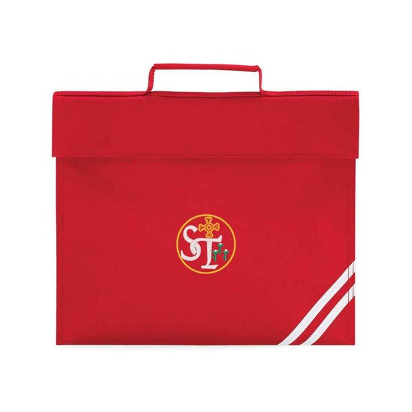 St Teresa's Primary Red Logo Bookbag with reflective strip