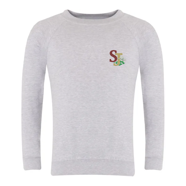 St Joseph's Billingham Grey School Sweatshirt with Logo