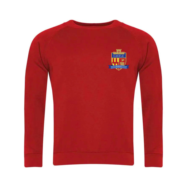 Castle School Logo Red Sweatshirt (unisex)