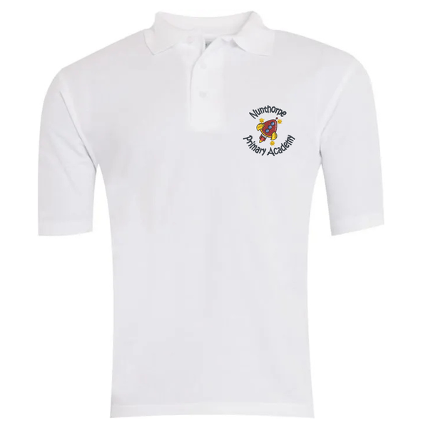 Nunthorpe Primary White Polo Shirt with Logo (For Nursery)