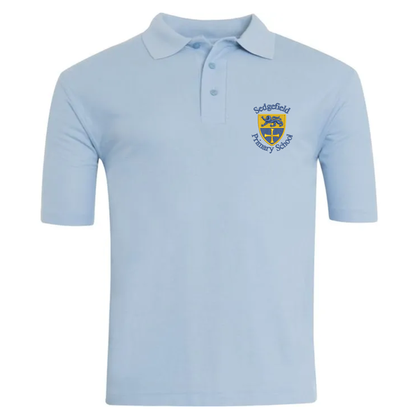 Sedgefield Primary Sky Blue Polo Shirt with Logo
