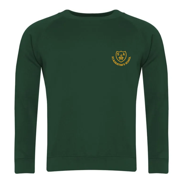 St Augustine Primary Bottle Green School Sweatshirt with Logo