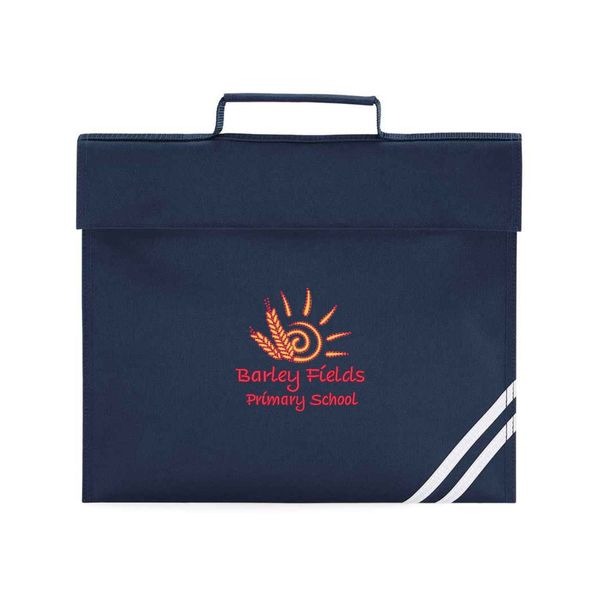 Barley Fields Primary Navy Blue Logo Bookbag with reflective strip