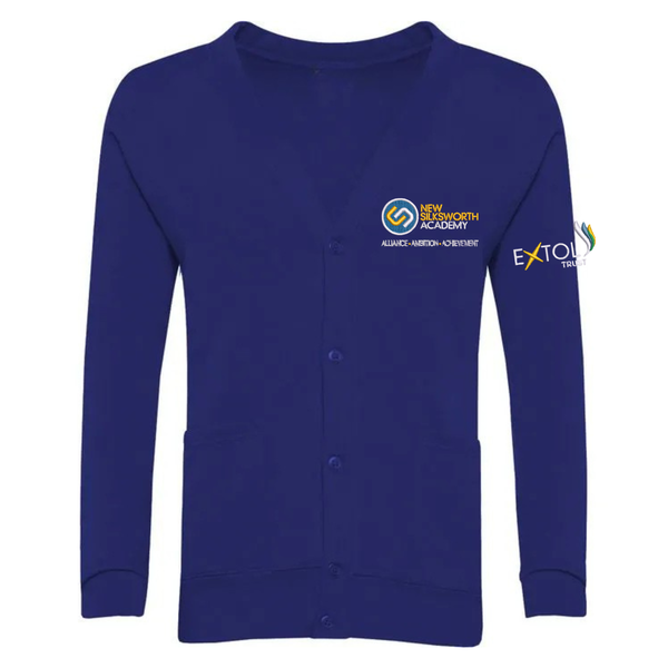 New Silksworth Royal Blue School Cardigan with Logo