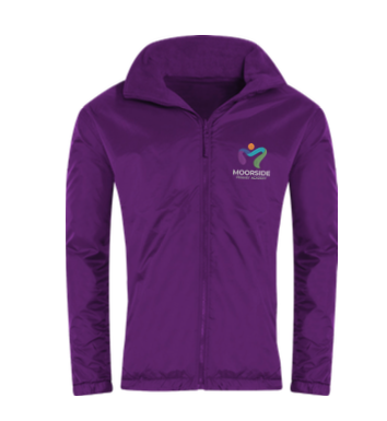 Purple Showerproof Fleece Jacket - Embroidered with Hebburn Lakes Primary  School Logo