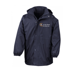 Great Park Academy Navy Reversible Rain Coat with Logo (All year groups)