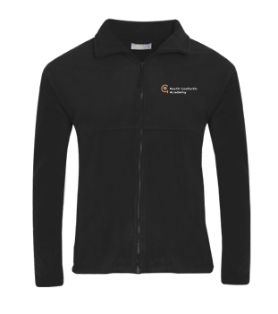 North Gosforth Academy Outdoor Black Fleece Jacket with Logo (Compulsory All Years)