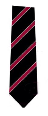 Hummersknott Academy Black/Red Stripe Year 11 Traditional Tie (Available from school)