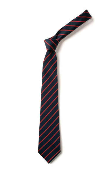 St Joseph's Billingham Traditional Tie - Black and Red Striped