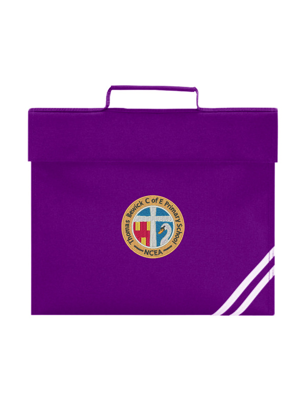 Thomas Bewick Primary School Logo Bookbag with reflective strip
