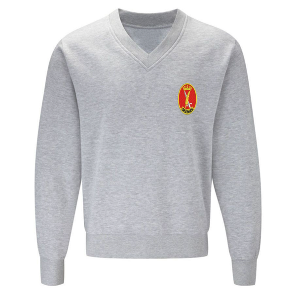 St Paul's Catholic Grey School V-Neck Sweatshirt with Logo